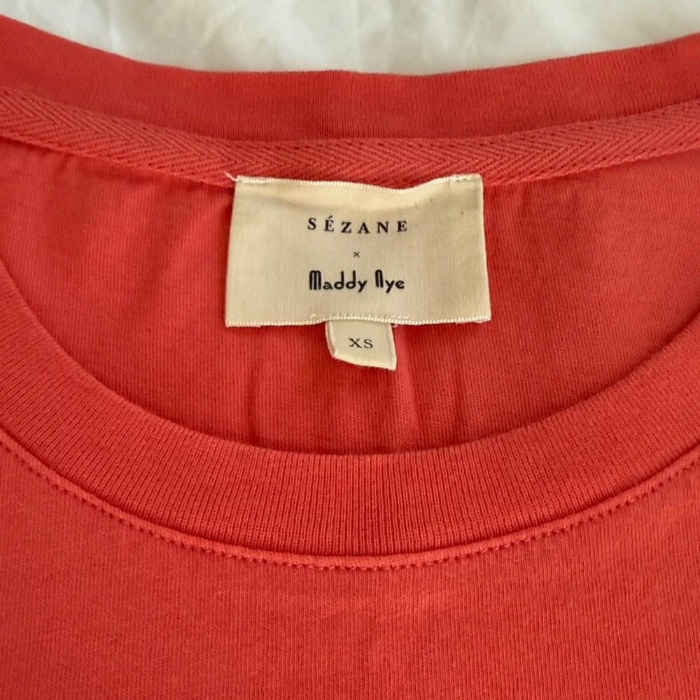 Sézane x Maddie Nye t-shirt Amor Sz XS - Picture 2 of 6
